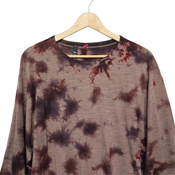 NWT Lululemon Lab Mens Large Long Sleeve Merino Wool Blend Tie Dye Relaxed Fit - Picture 9 of 9